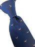 navy mens tie with pterodactyl flying dinosaur quirky design